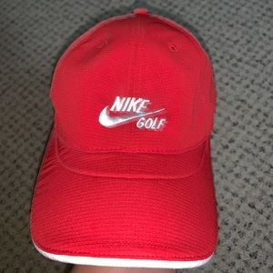 Red Nike golf hat
